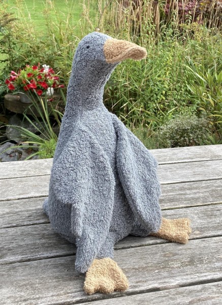 2er Set Efie Kuscheltiere Gänse groß, grau + weiß, kontrolliert biologischer Anbau (organic), Made