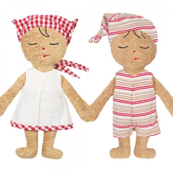 Efie Set Spiel & Kuschelpüppchen Junge + Mädchen, kontrolliert biologischer Anbau (organic), Made in