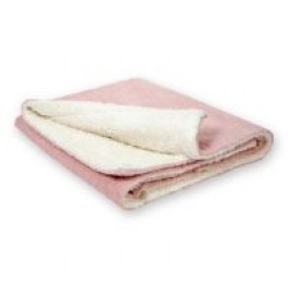 Efie Babydecke weiß/rosa, 100 x 75 cm, kontrolliert biologischer Anbau (organic), Made in Germany