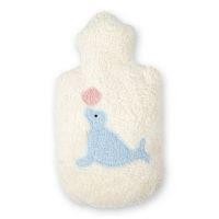 Efie Wärmflasche mit Seehund Applikation, 0,8L, kontrolliert biologischer Anbau (organic), Made in G