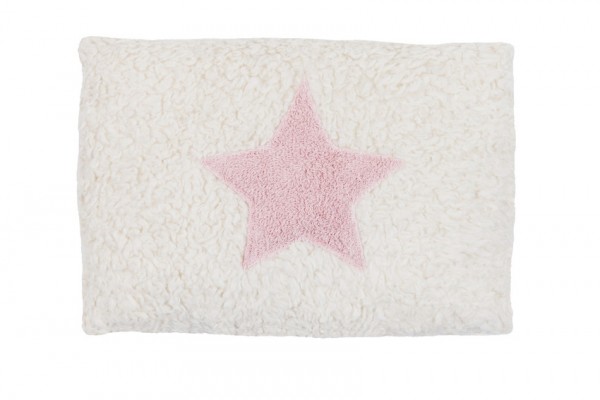 Efie Kissen rosa Stern, kontrolliert biologischer Anbau (organic), Made in Germany