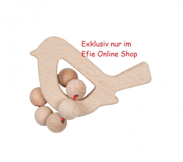 Efie Greifling Holz Vogel, unbehandeltes Buchenholz aus FSC Waldwirtschaft, Made in Germany