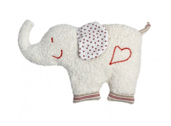 Efie Spiel & Kuschelkissen Elefant mittel, kontrolliert biologischer Anbau (organic), Made in German