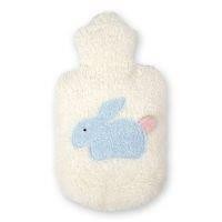 Efie Wärmflasche mit Hasen Applikation, 0,8L, kontrolliert biologischer Anbau (organic), Made in Ge